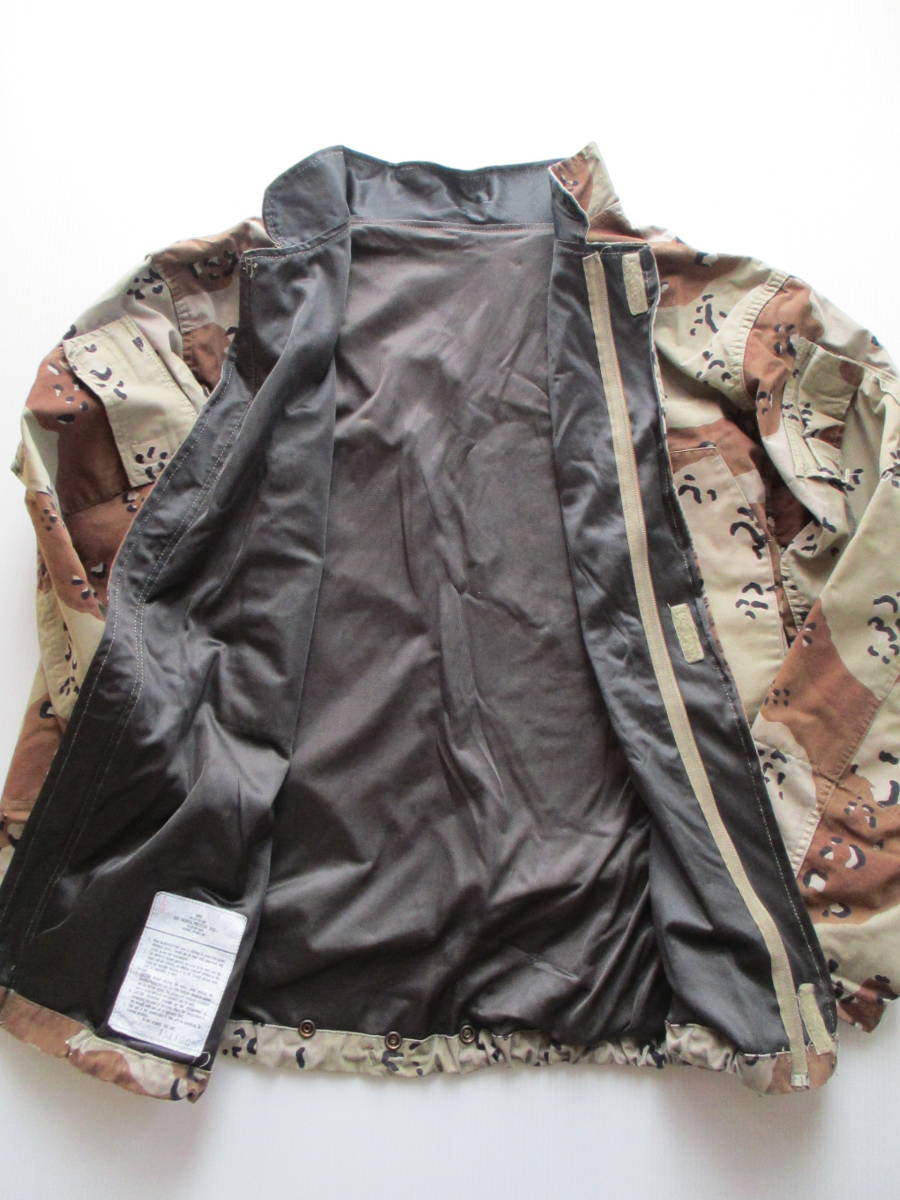ビンテージ　米軍実物 6C デザート　チョコチップ　ケミカル プロテクティブ スーツ　ジャケット　LARGE 希少_画像3