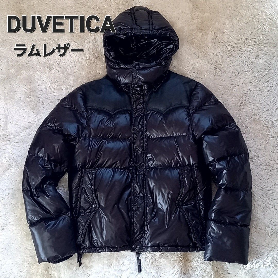 DUVETICA Rifeo リフィオ ダウンジャケット ラムレザー 黒 DUVETICA Rifeo リフィオ ダウンジャケット ラムレザー 黒
