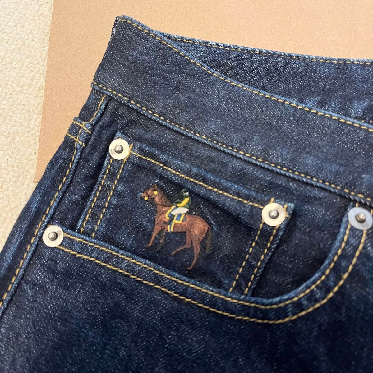 希少 Ralph Lauren Purple Label デニム ポニー刺繍 スリム 希少 Ralph Lauren Purple Label デニム ポニー刺繍 スリム