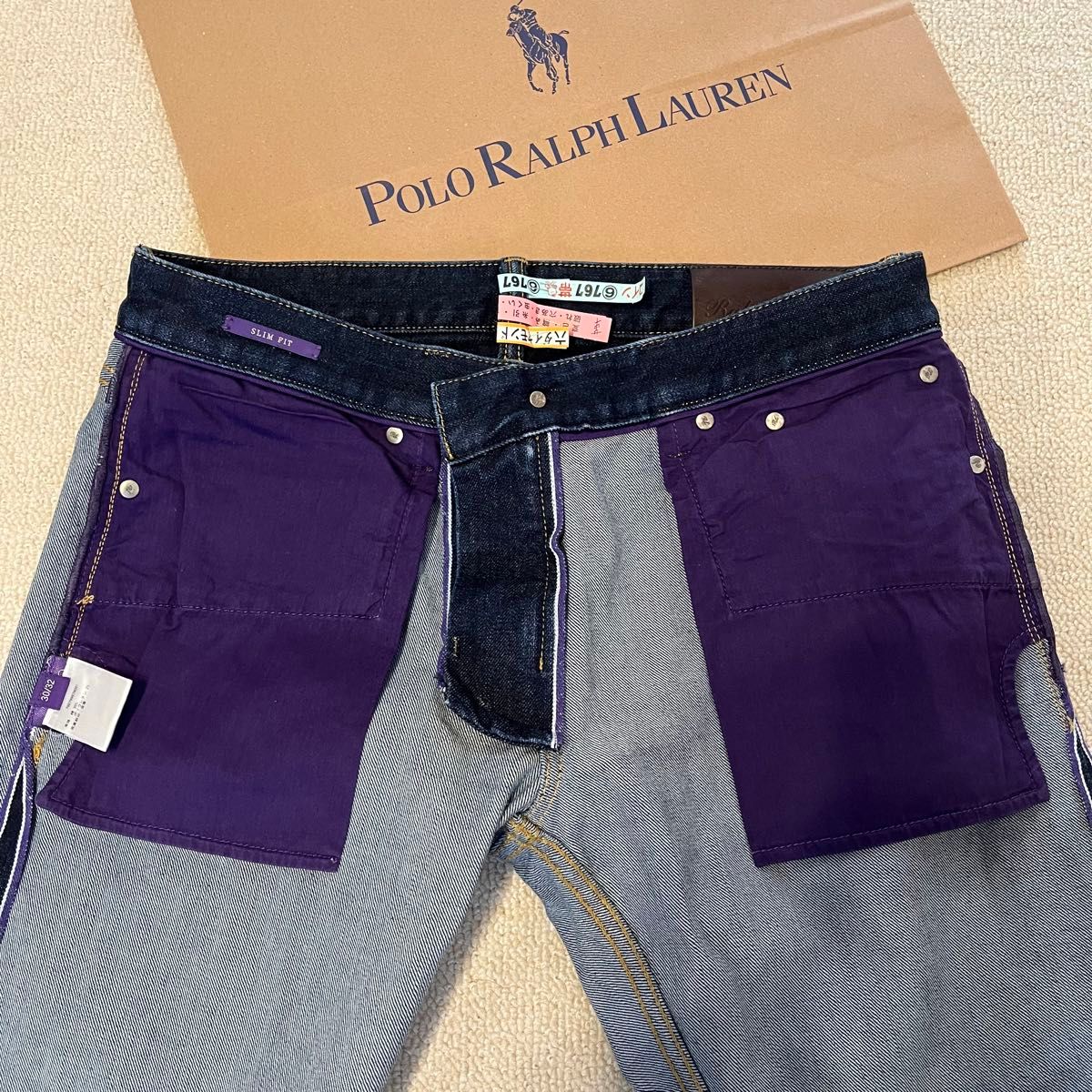 ralph lauren 最高級ライン パープルレーベル デニムスラックス ralph lauren 最高級ライン パープルレーベル デニムスラックス