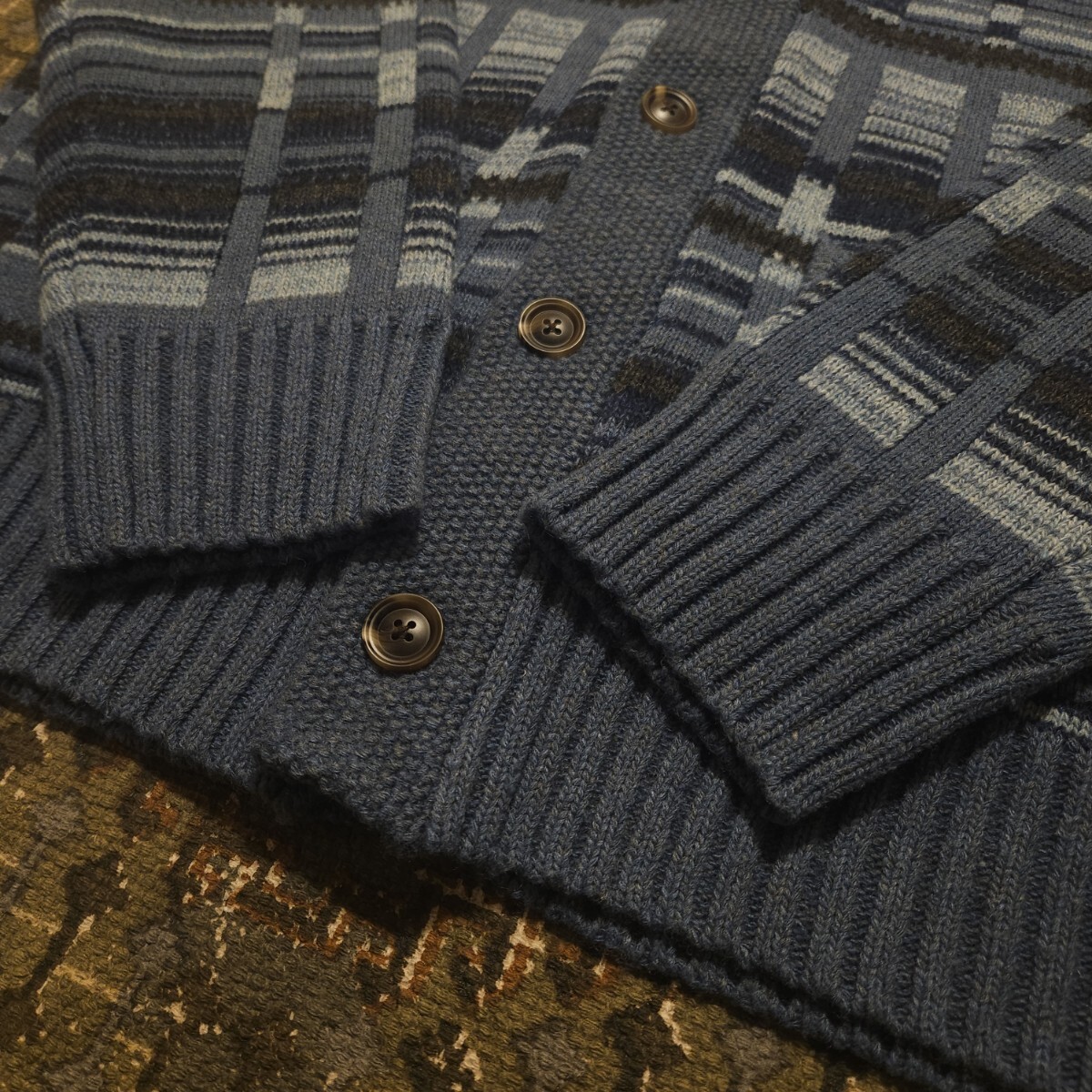 最高級】 RRL Indigo Wool Blend Cardigan 【L】 インディゴ 最高級】 RRL Indigo Wool Blend Cardigan 【L】 インディゴ
