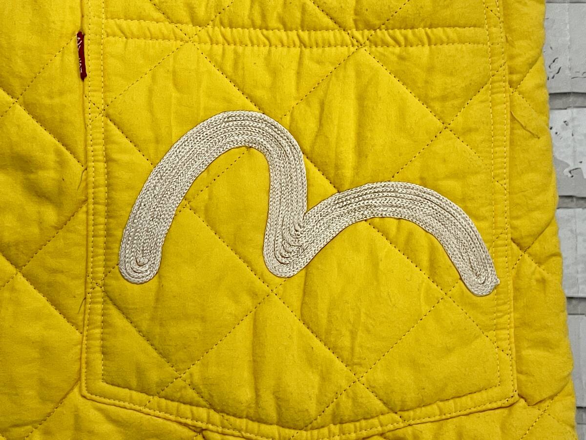 ＵＳＥＤ　エヴィス　EVISU　キルティングジャケット　フード付　サイズ４０