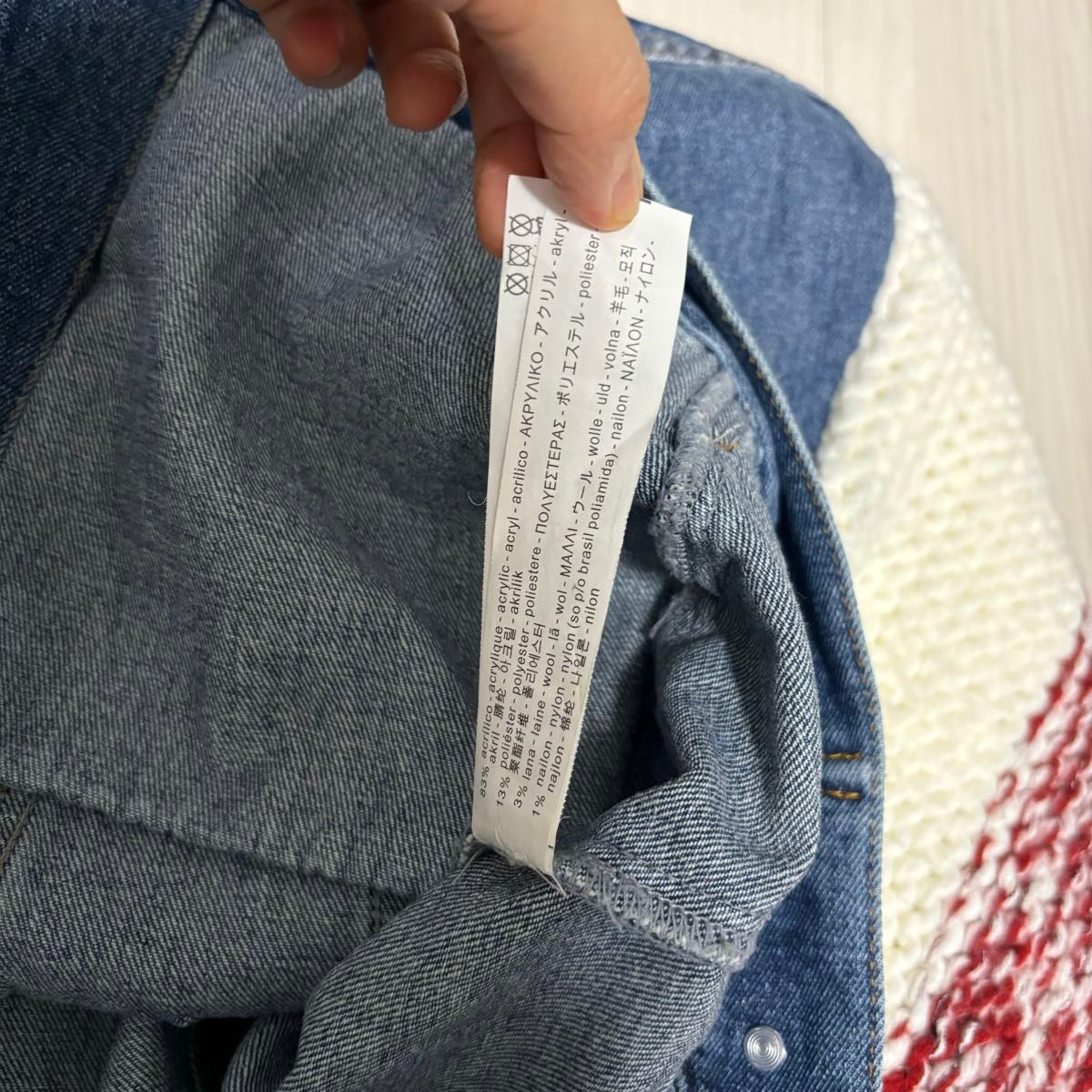ZARA ザラ ニットスリーブ デニムジャケット ジージャン ZARA ザラ ニットスリーブ デニムジャケット ジージャン