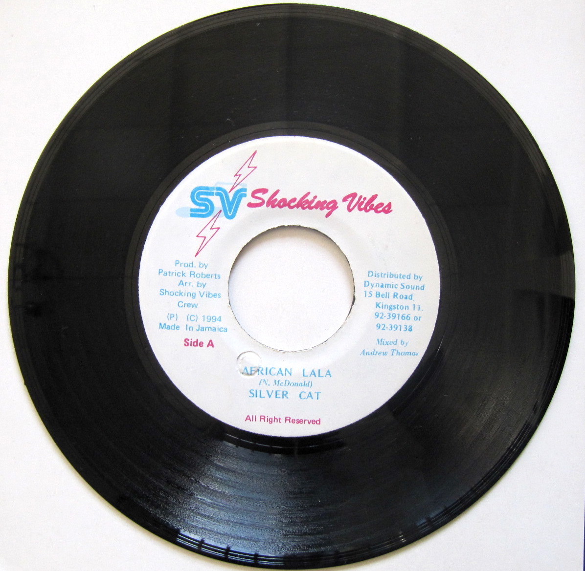 #359【Reggae】African Lala - Silver Cat./7”/Shocking Vibes_画像1