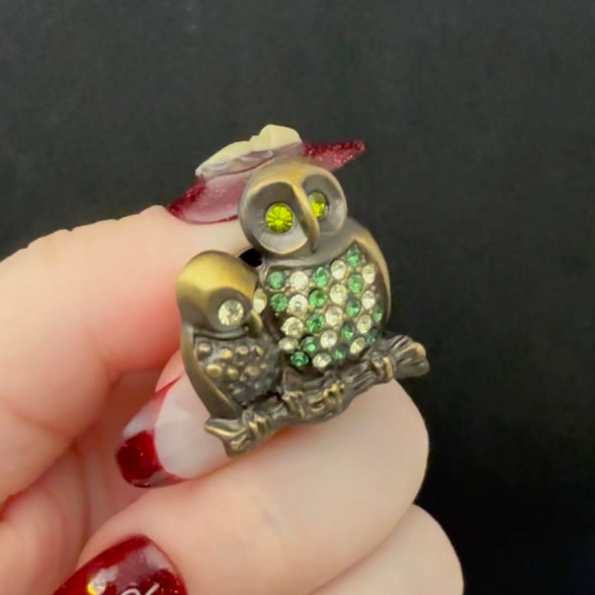 タックピン ピンブローチ ふくろう 幸運の鳥 アンティーク フクロウ
