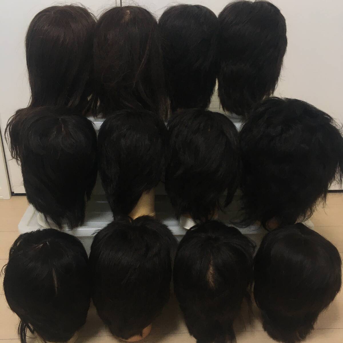 ① カットウィッグ 12体セット ヘアカット カット マネキン 美容 ① カットウィッグ 12体セット ヘアカット カット マネキン 美容