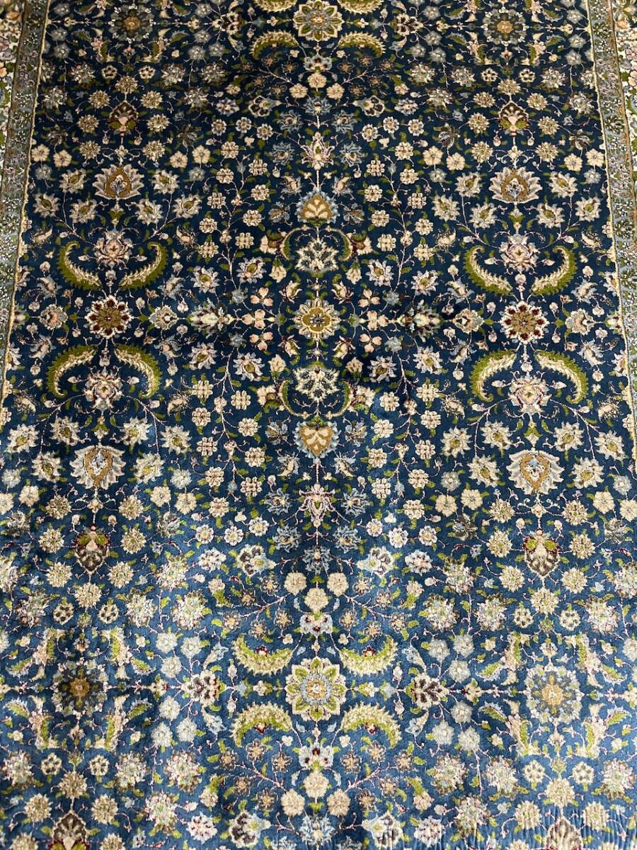 高級ペルシャ絨毯 イラン・クム産 総シルク 手織り 289万ノット イラン