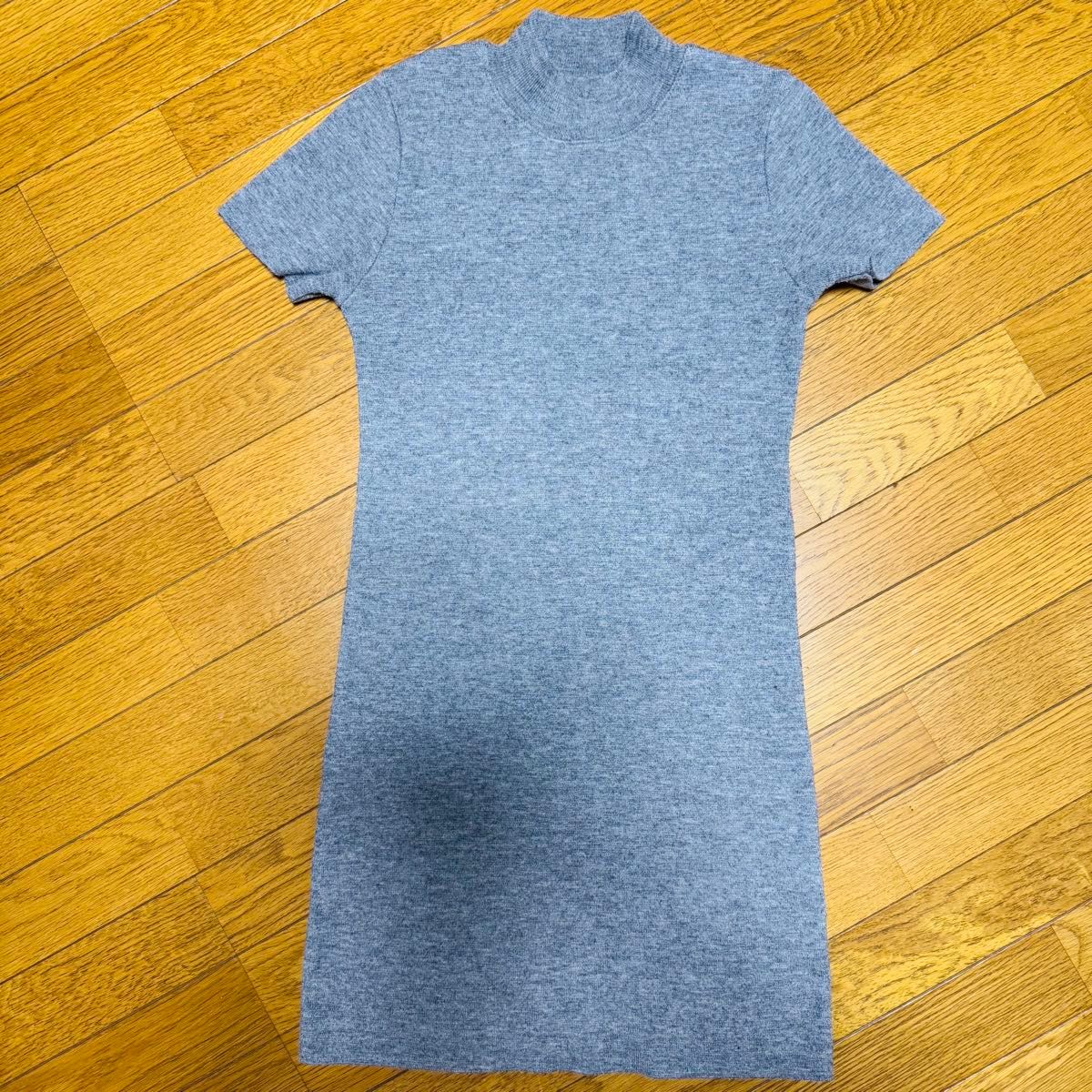 ZARA ザラ 半袖 ニット ミニワンピ グレー ワンピース ミニ ZARA ザラ 半袖 ニット ミニワンピ グレー ワンピース ミニ
