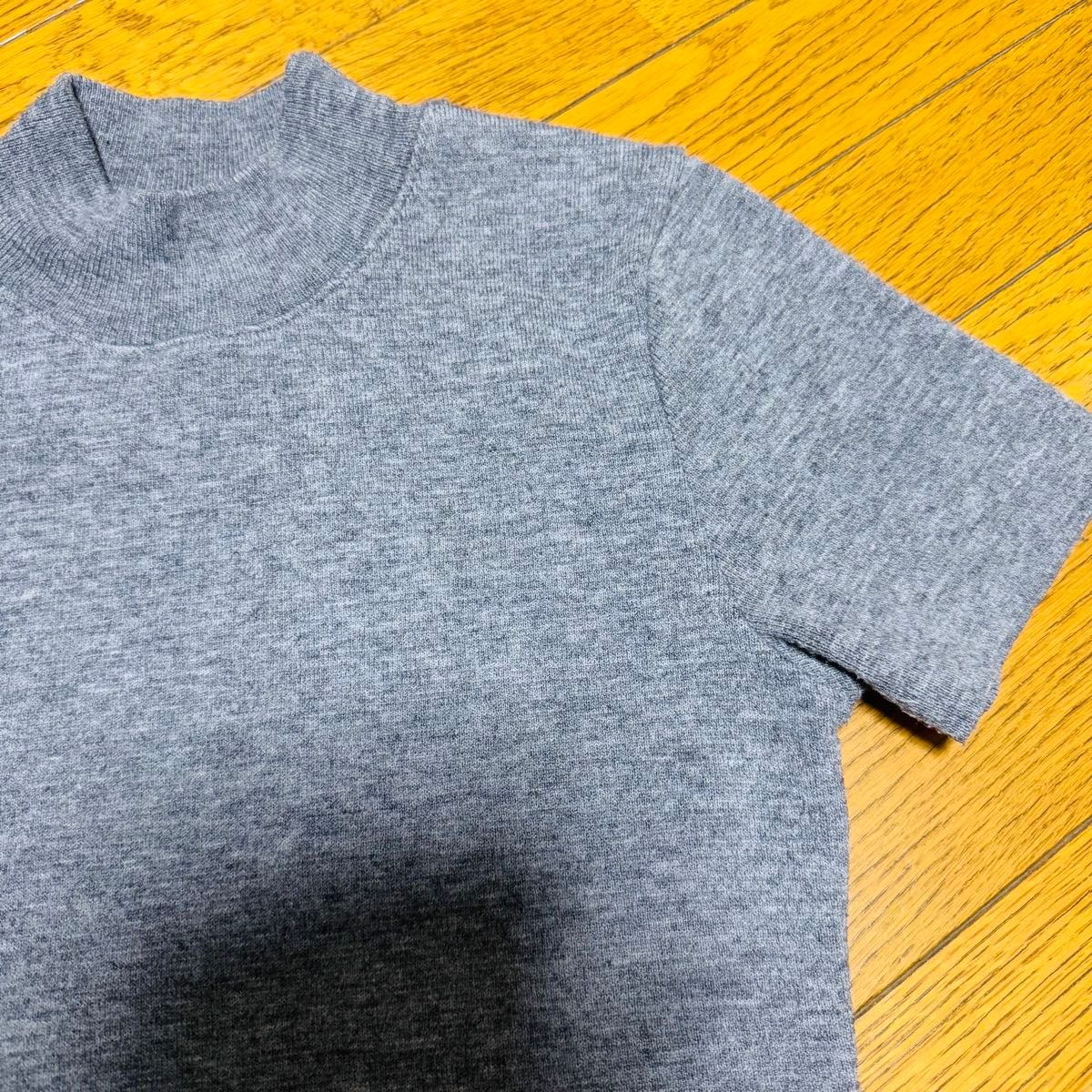 ZARA ザラ 半袖 ニット ミニワンピ グレー ワンピース ミニ ZARA ザラ 半袖 ニット ミニワンピ グレー ワンピース ミニ