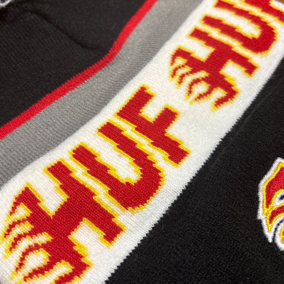 ★国内在庫/即発可*HUF*ENFORCERロゴ刺繍ニットポンビーニー/B★ HUF/ ENFORCER ロゴ刺繍ニットポンビーニー ボンボンニット帽 冬