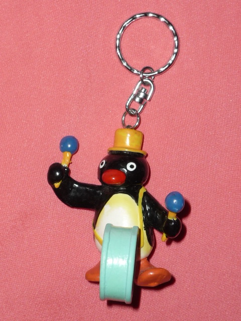  ultra rare! retro 1990 year PINGU Pingu character mascot key holder ⑥