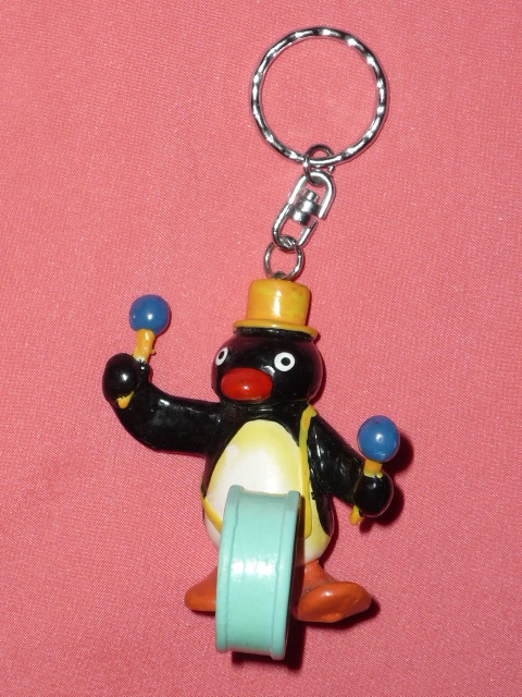 激レア！レトロ １９９０年 ＰＩＮＧＵ ピングー キャラクター マスコットキーホルダー⑥_画像1