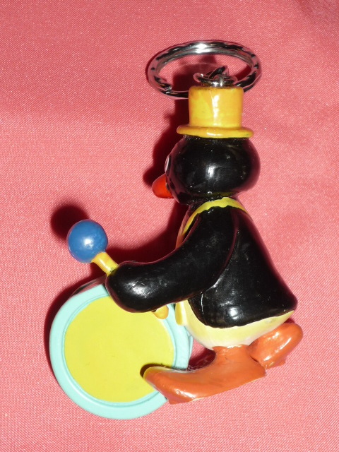  ultra rare! retro 1990 year PINGU Pingu character mascot key holder ⑥