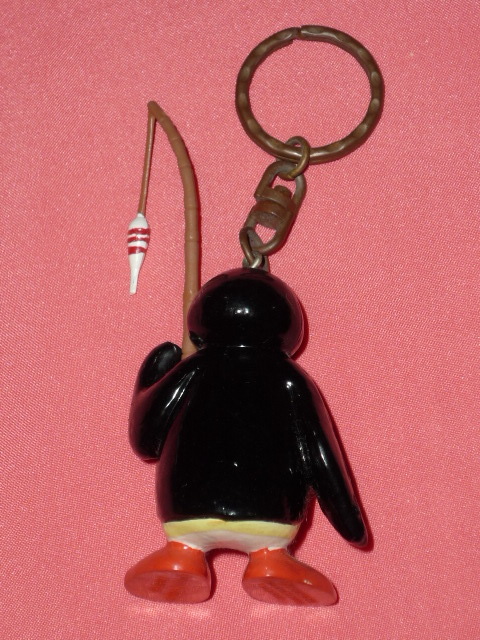  ultra rare! retro 1990 year PINGU Pingu character mascot key holder ⑦