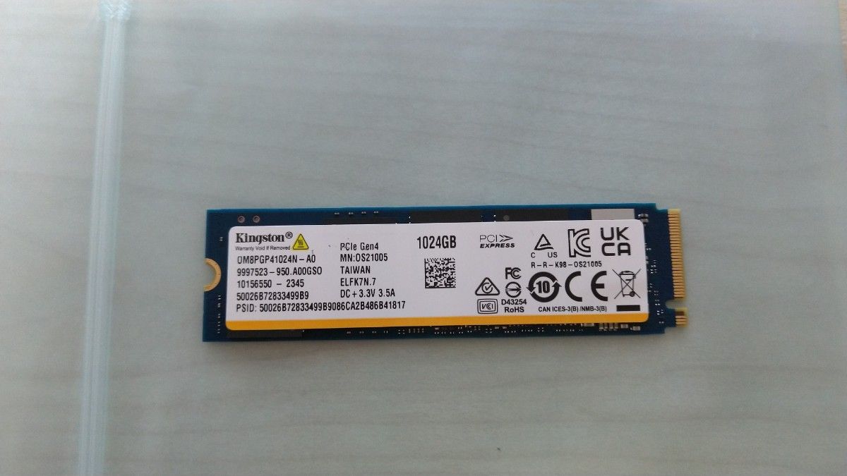 Kingston NVMe SSD 1TB QLC OM8PGP41024N-A0|Yahoo!フリマ(旧 Kingston NVMe SSD 1TB QLC OM8PGP41024N-A0|Yahoo!フリマ(旧