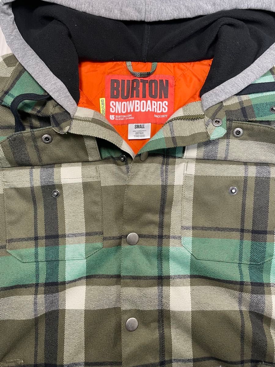 BURTON バートン スノーボードウエア Sサイズ 緑茶チェック BURTON バートン スノーボードウエア Sサイズ 緑茶チェック