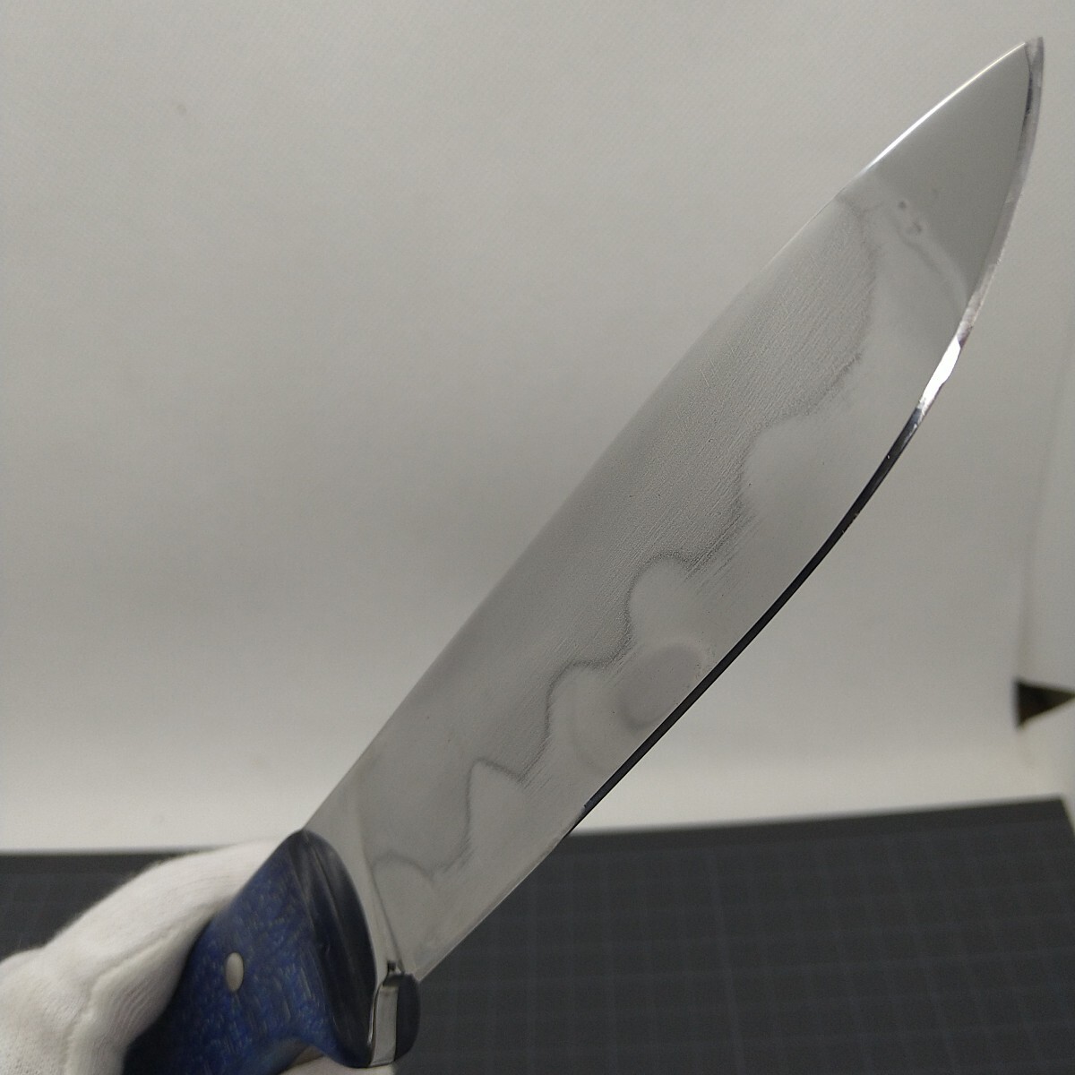 カスタムナイフ17 12cmドロップポイント SK85炭素鋼 刃文 カスタムナイフ17 12cmドロップポイント SK85炭素鋼 刃文