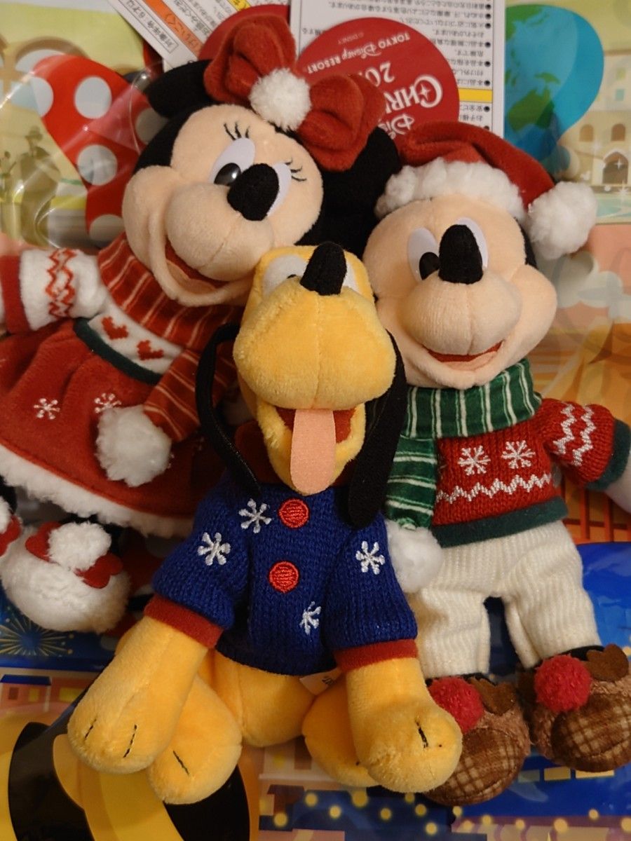 ディズニー クリスマス ぬいぐるみバッジ 2024 ミッキー ミニー ディズニー クリスマス ぬいぐるみバッジ 2024 ミッキー ミニー