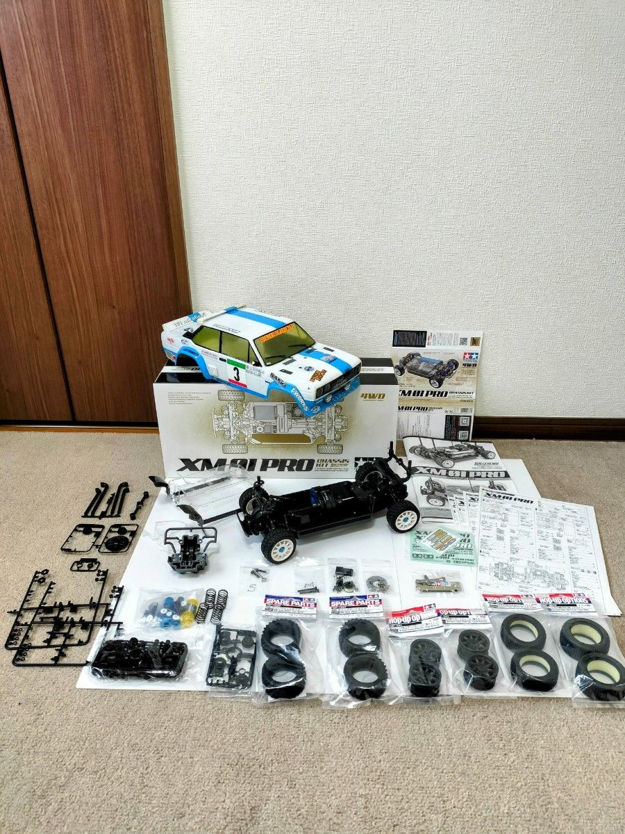 タミヤ XM-01 PRO シャーシキット 58738 メカなし 新品タイヤ タミヤ XM-01 PRO シャーシキット 58738 メカなし 新品タイヤ