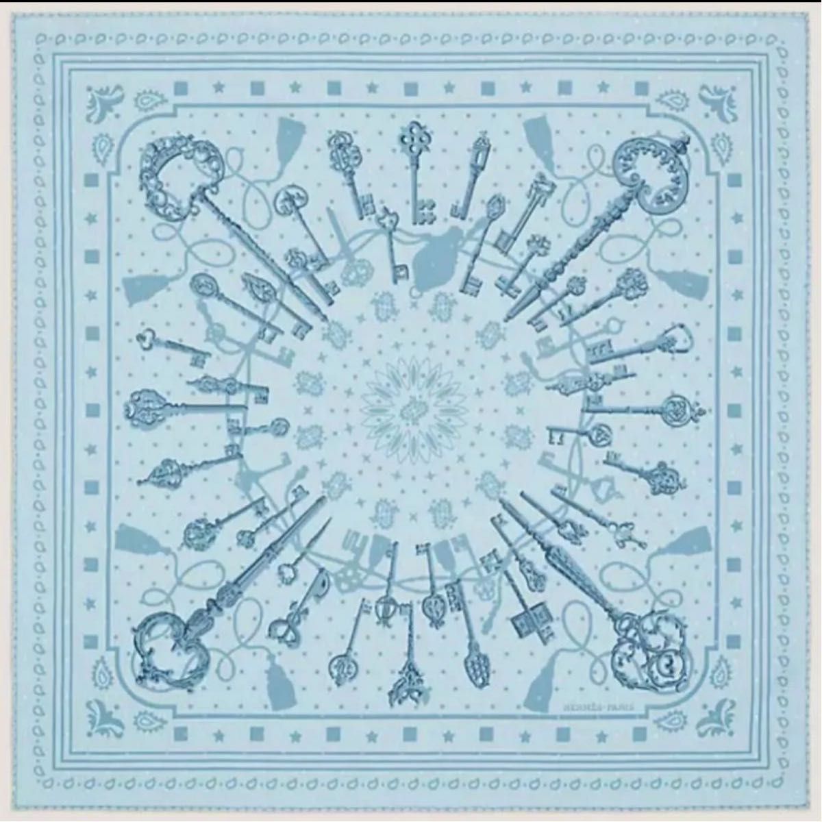 新品未使用】エルメス HERMES カレ55 レ・クレ Les Cles bandana 新品未使用】エルメス HERMES カレ55 レ・クレ Les Cles bandana