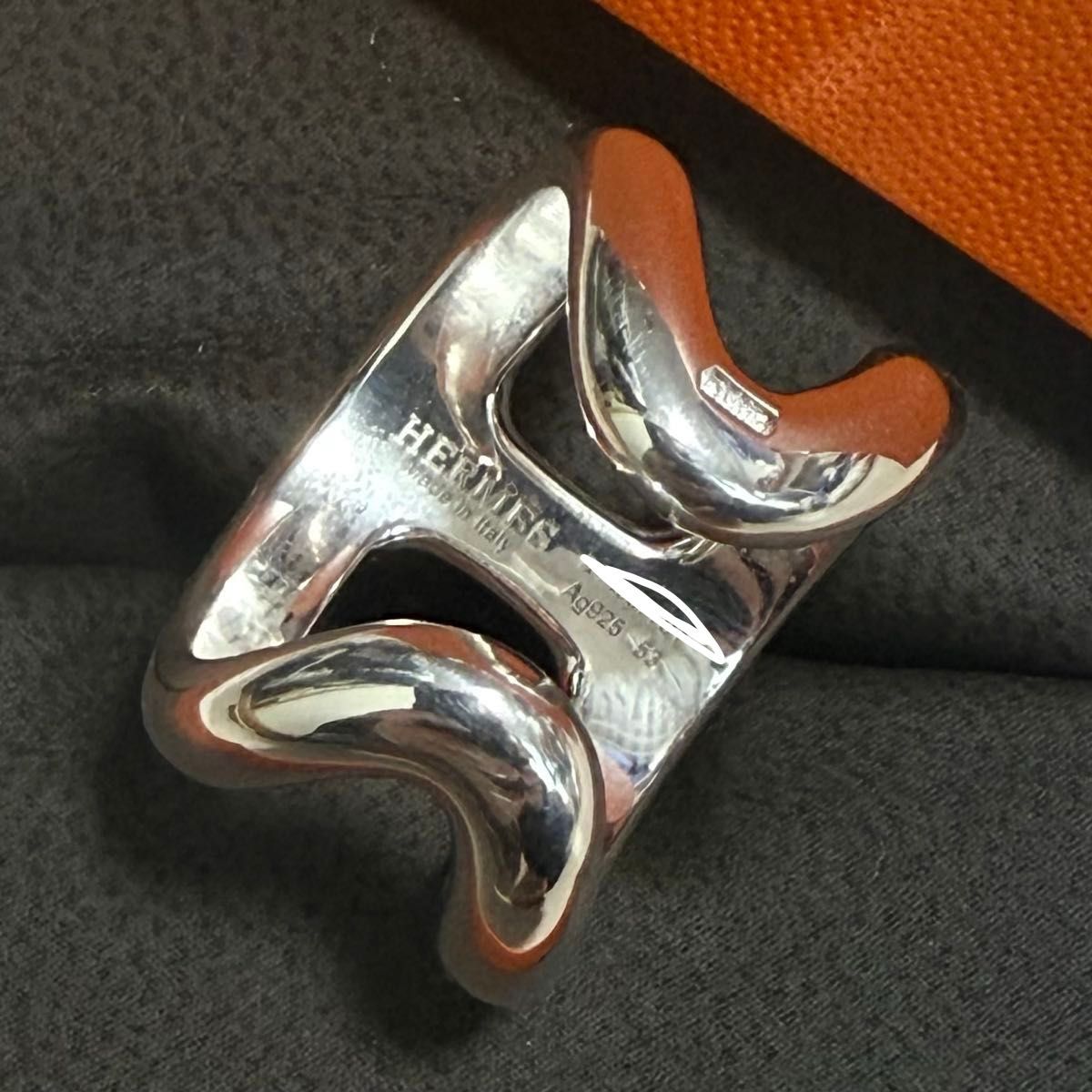 新品未使用】HERMES エルメス オスモズ GM リング 指輪 53サイズ 新品未使用】HERMES エルメス オスモズ GM リング 指輪 53サイズ