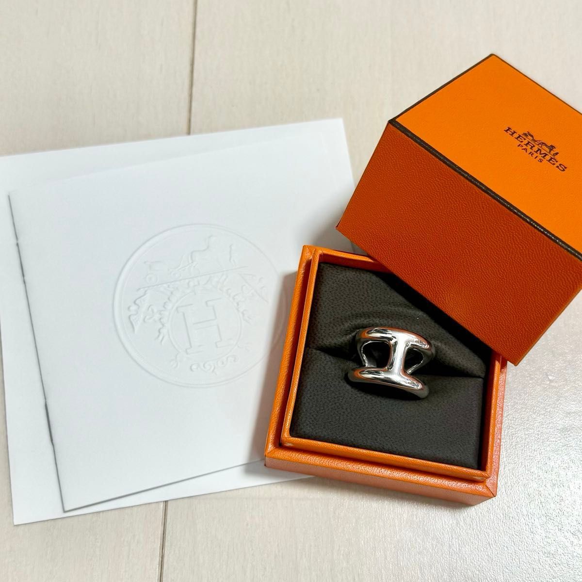 新品未使用】HERMES エルメス オスモズ GM リング 指輪 53サイズ 新品未使用】HERMES エルメス オスモズ GM リング 指輪 53サイズ