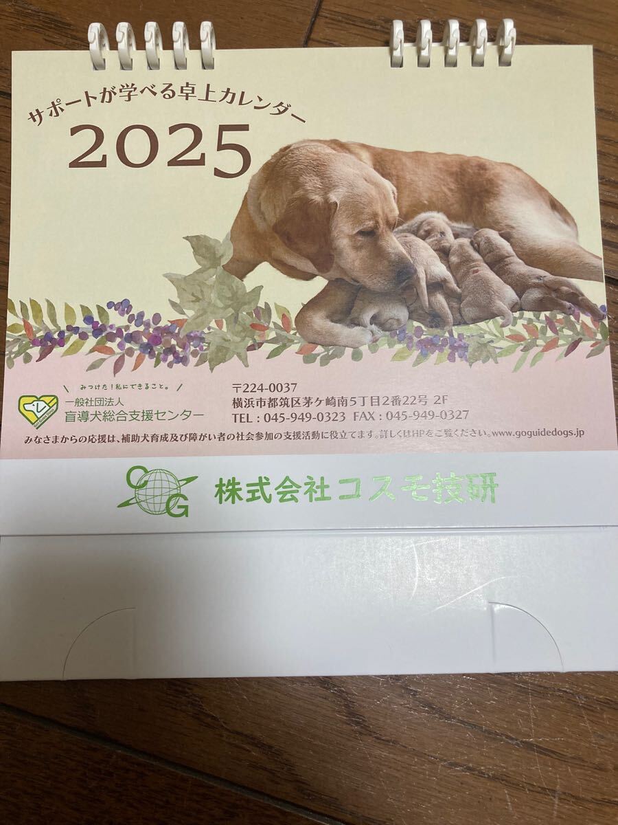 盲導犬カレンダー2025年卓上