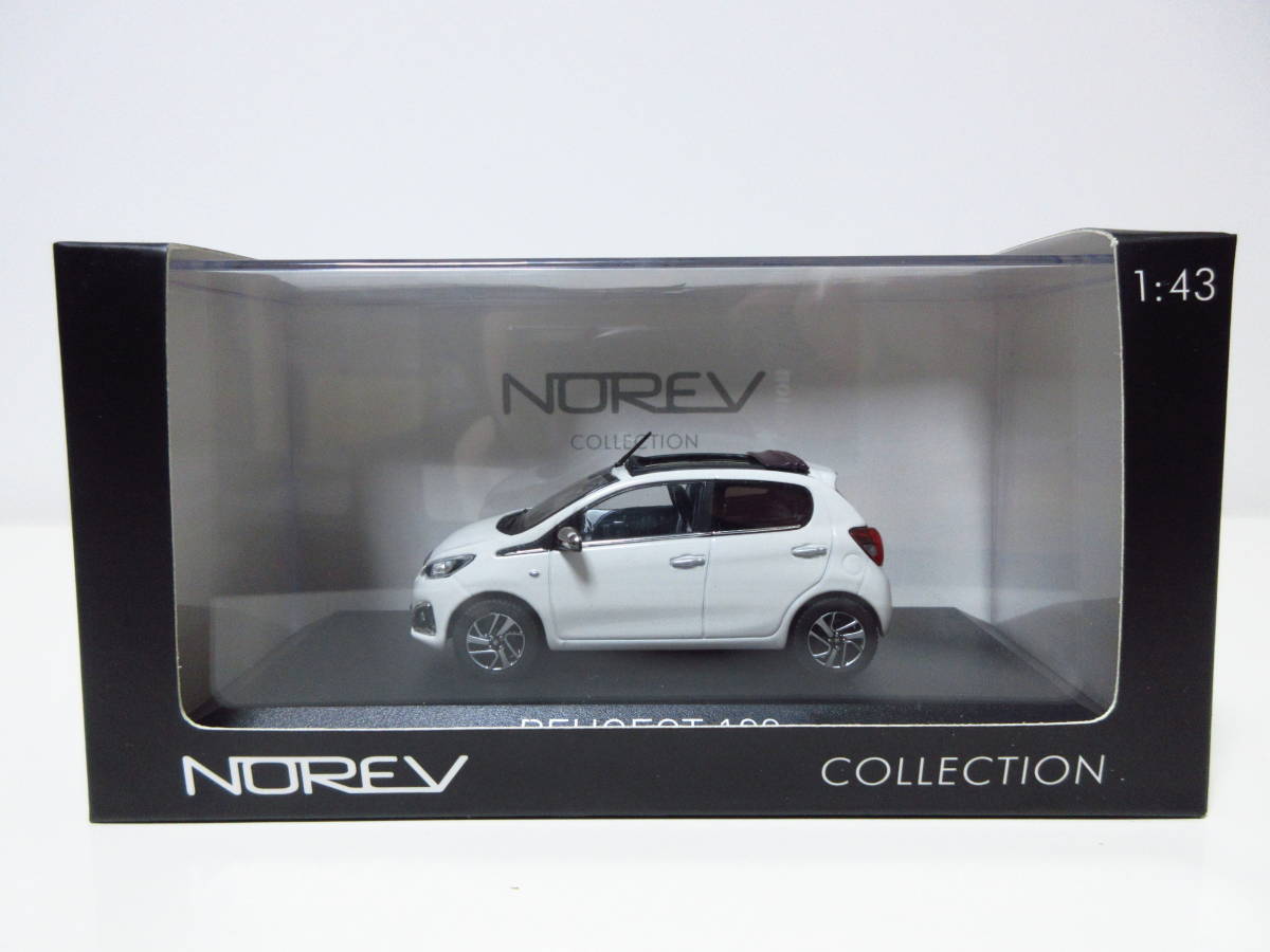 1/43 NOREV ノレブ　プジョー108 Peugeot 108 TOP 2014 ミニカー　ホワイト　Banquise White & Purple Red_画像1