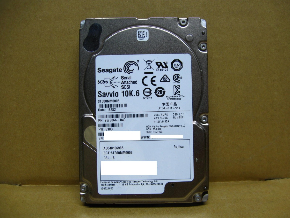 Seagate St300mm0006 300gb Sas 10krpm 2 5型内蔵hdd 中古savvio 10k 6 代購幫 Seagate St300mm0006 300gb Sas 10krpm 2 5型内蔵hdd 中古savvio 10k 6 代購幫