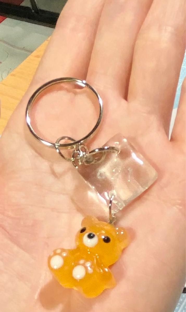 ハンドメイド 推しグッズ オレンジ クマキーホルダー SnowMan ハンドメイド 推しグッズ オレンジ クマキーホルダー SnowMan