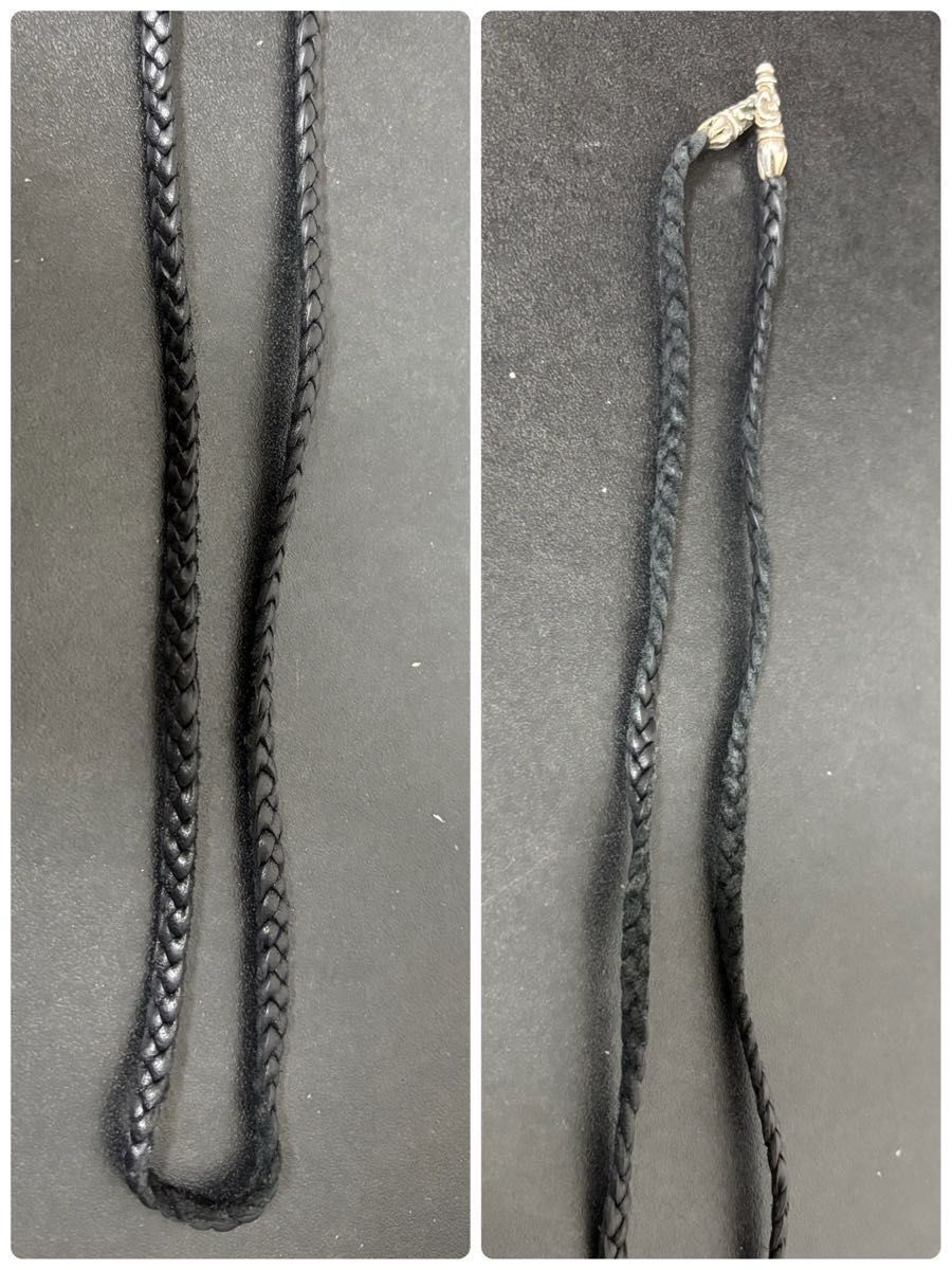 CHROME HEARTS クロムハーツ CH クロス テイル ペンダント 革紐 CHROME HEARTS クロムハーツ CH クロス テイル ペンダント 革紐
