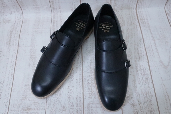 5-613/未使用品 foot the coacher W MONK LOAFER フットザコーチャー ダブルモンクローファー