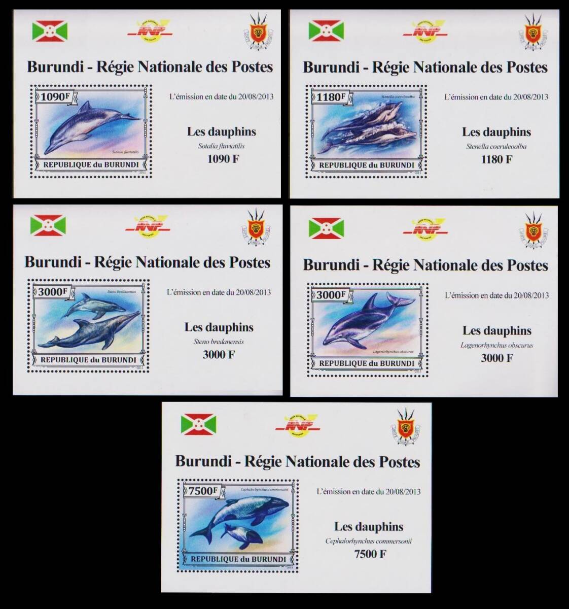 tα566y1-9bbrunji2013 year dolphin * small size seat *5 sheets .10×7.