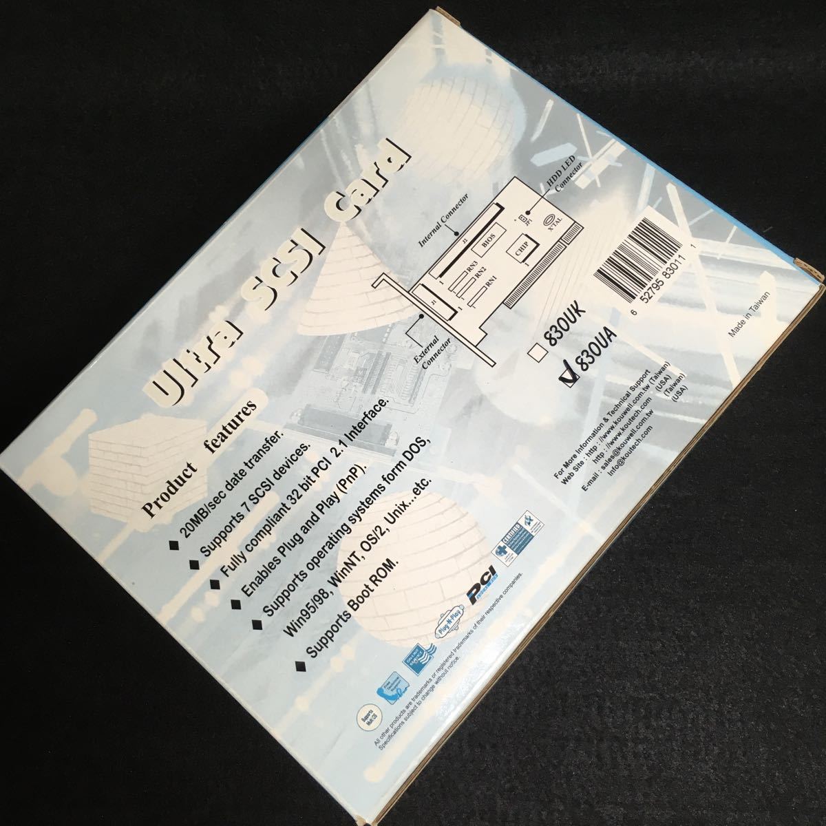 Kouwell KW-830UA PCI接続 SCSI カード