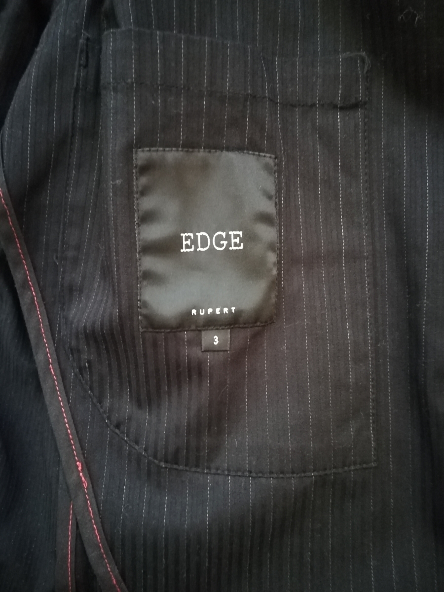 EDGE ジャケット　サイズ3　コート　黒　ルパート　エッジ　ブラック_画像4