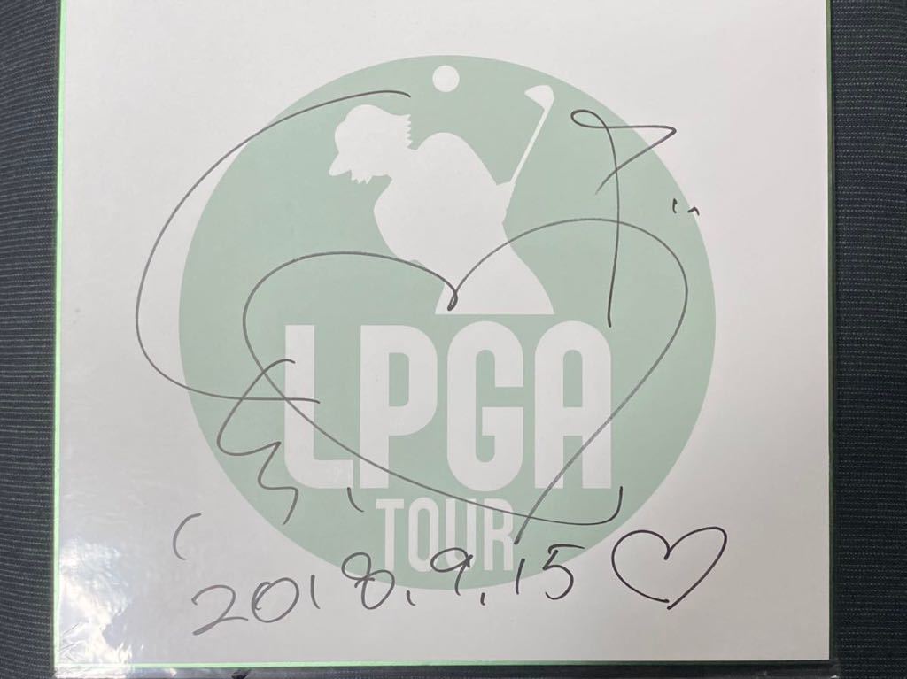 LPGA river book@.2018 autograph autograph LPGA original square fancy cardboard 