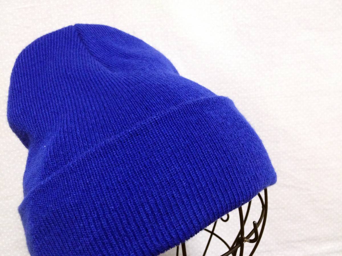 青・シンプルで使いやすい柔らかアクリルニット帽・ニットキャップ・8761_画像7