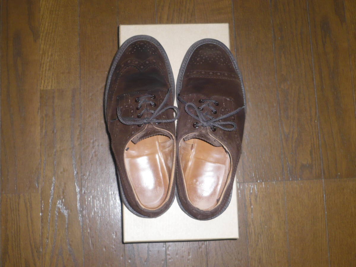 NEPENTHES TRICKER'S Asymmetric Gibson Suede - w/ Morflex Sole UK7.0 BROWN_画像1