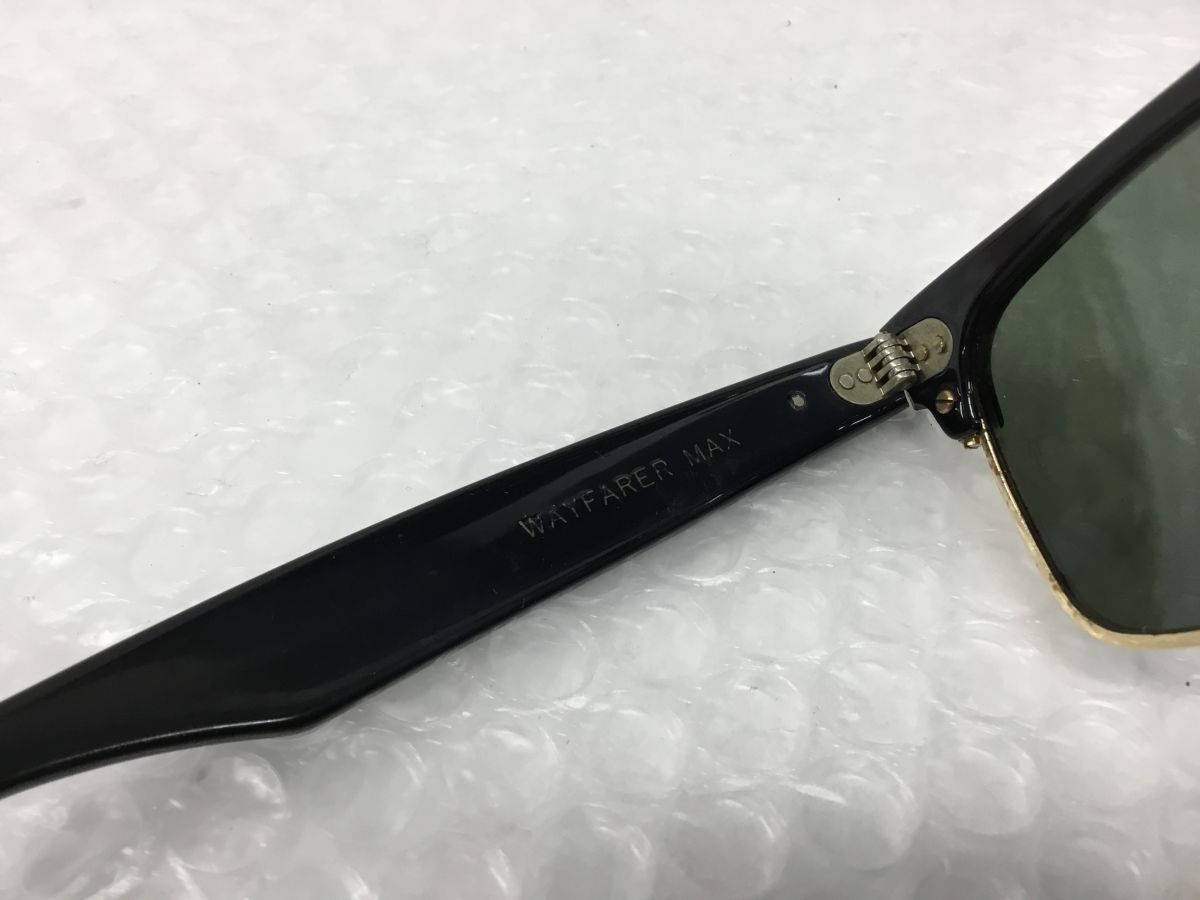 D310-60-Ｍ Ray-Ban レイバン サングラス WAYFARER ウェイファーラー MAX B&L ブラック black USA/ヴィンテージ /t(ウェイファーラー)｜売買されたオークション情報、Yahoo!オークション(旧ヤフオク!) の商品情報をアーカイブ公開 -  オークファン（aucfan.com）