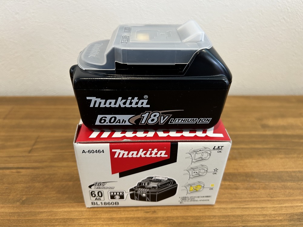  the highest quality secondhand goods Makita original 18V 6.0Ah lithium ion battery BL1860B remainder amount display / self diagnosis with function snow Mark A-60464 makita