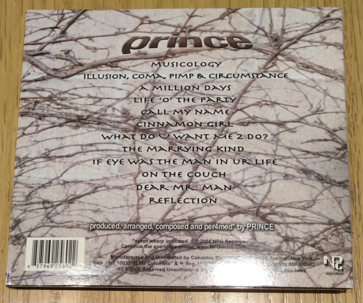 ミュージコロジー プリンス 廃盤デジパック仕様輸入盤中古CD MUSICOLOGY PRINCE CK92560_画像2