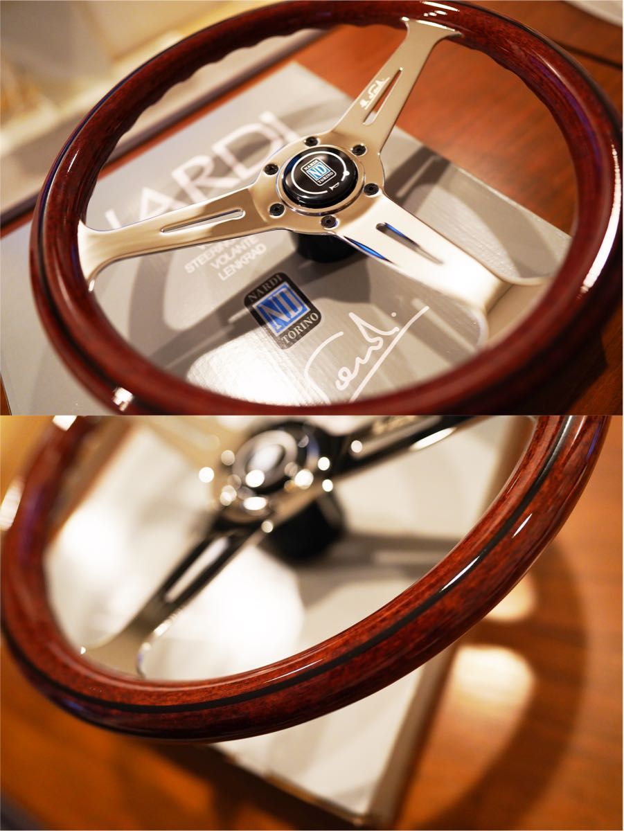 名門 NARDI TORINO ウッド ステアリング ブラウン 当時物 ボス付き 年末大特価】ナルディ(NARDI)クラシック ウッドステアリング