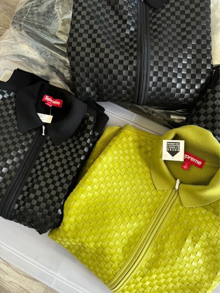 Supreme Woven Leather Zip Up Cardiganウーブン レザー ジップ Supreme Woven Leather Zip Up Cardiganウーブン レザー ジップ