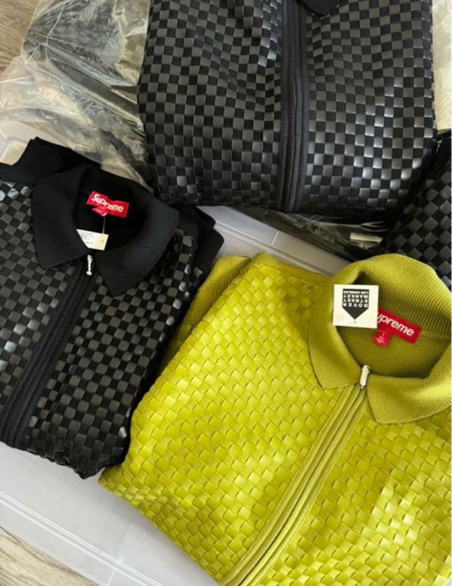 Supreme Woven Leather Zip Up Cardiganウーブン レザー ジップ Supreme Woven Leather Zip Up Cardiganウーブン レザー ジップ