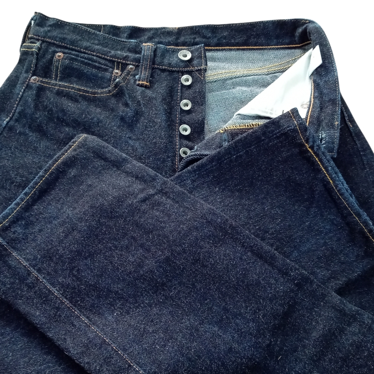 即決 希少 濃紺 15th THE FLAT HEAD フラットヘッド 2111 20oz 即決 希少 濃紺 15th THE FLAT HEAD フラットヘッド 2111 20oz