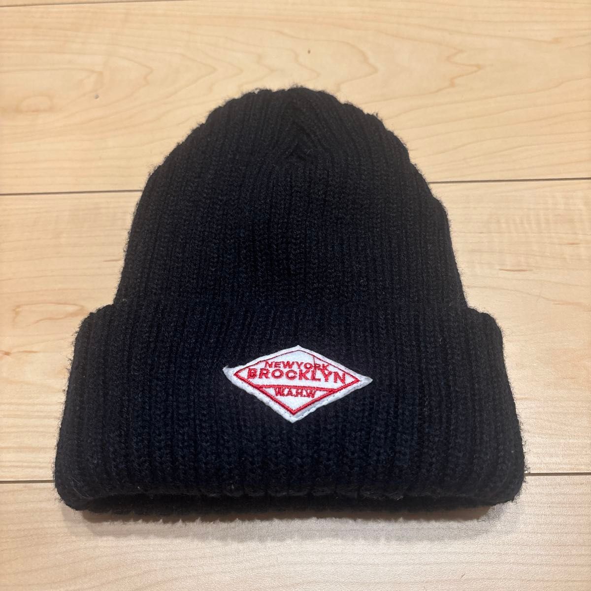 NEWYORK BROCKLYN レイバックス ニット帽 ブラック ニット NEWYORK BROCKLYN レイバックス ニット帽 ブラック ニット
