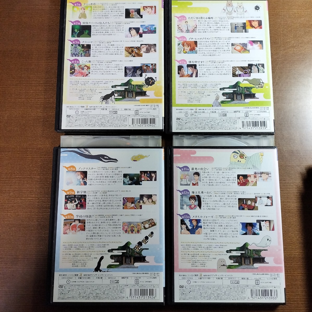 DVD 妖怪アパートの幽雅な日常 全巻 全8巻 レンタル落ち ケースなし発送あり_画像2