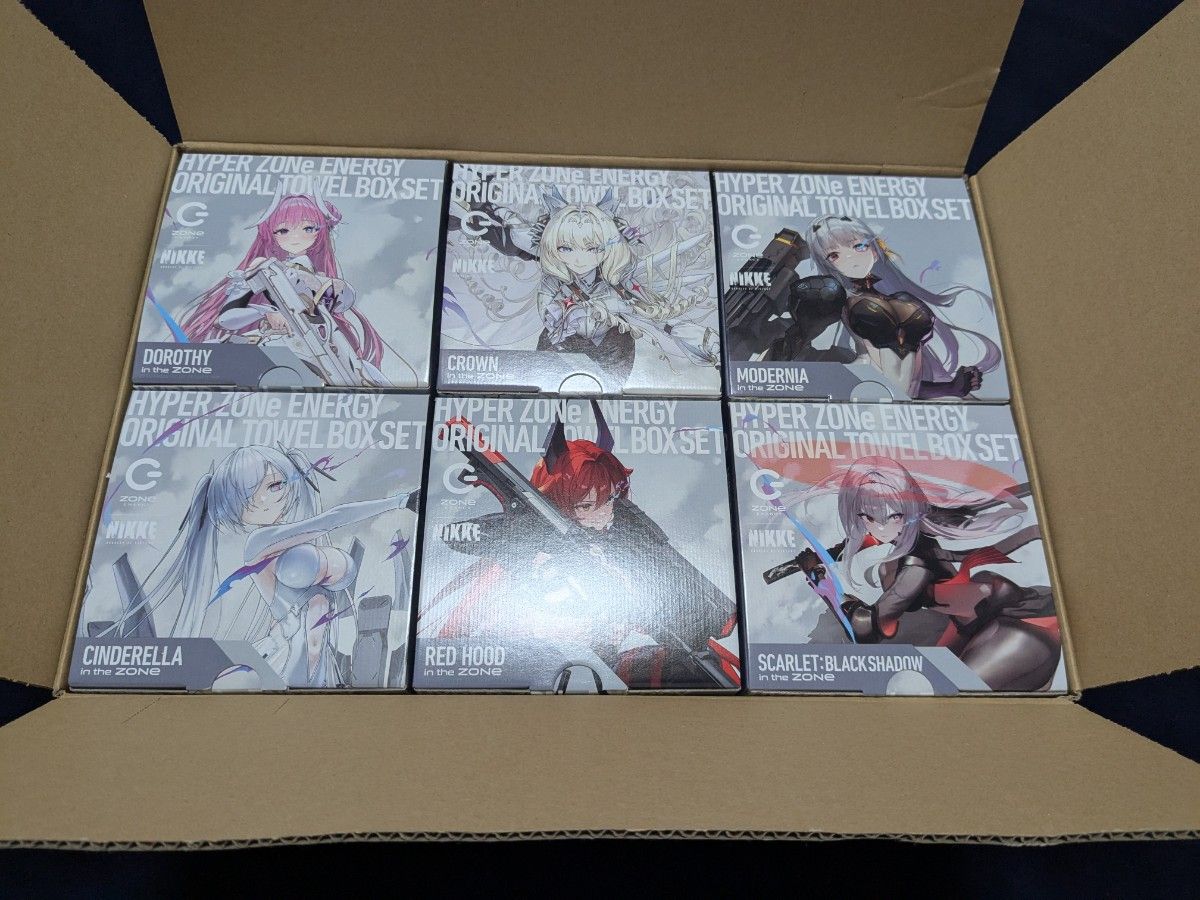 NIKKE × Zone ニケ ゾーンエナジー コラボタオル 化粧箱とタオル NIKKE × Zone ニケ ゾーンエナジー コラボタオル 化粧箱とタオル