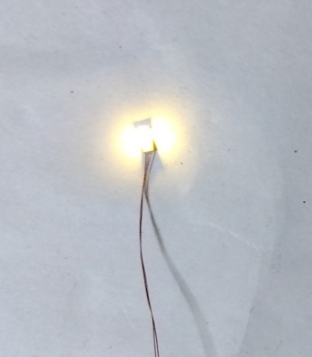 ポリウレタン線・0.14ｍｍ仕様　電球色チップＬＥＤ基板　抵抗付き　１０本セット