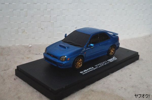 スバル インプレッサ WRX STI GDB 1/43 ミニカー 青
